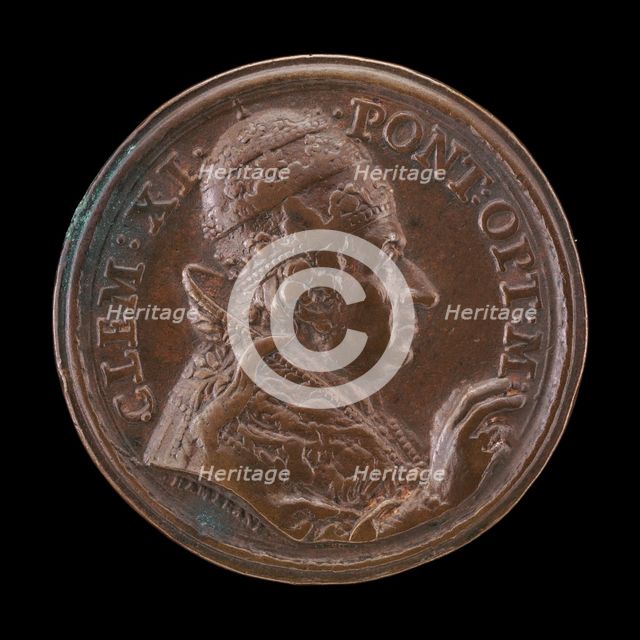 Clement XI (Giovanni Francesco Albani, 1649-1721), Pope 1700 [obverse], 1704. Creator: Giovanni Martino Hamerani.