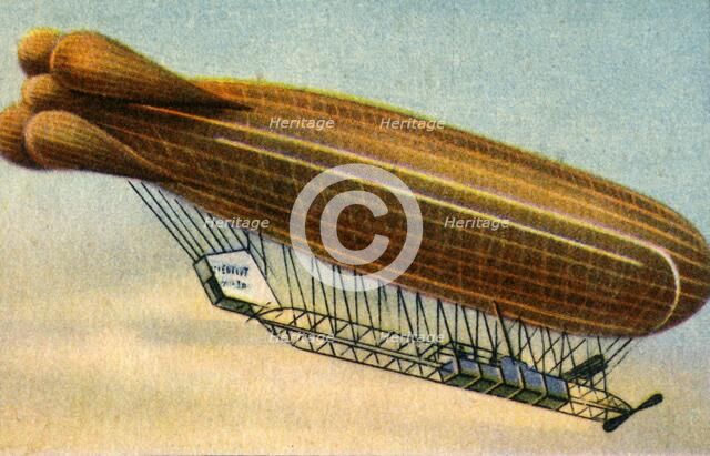 Clément-Bayard No 1 airship, 1908, (1932).  Creator: Unknown.