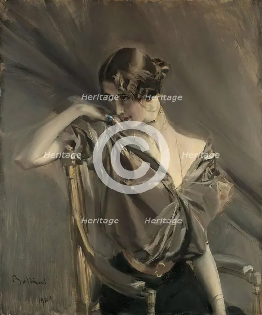 Cléo de Mérode, 1901. Creator: Boldini, Giovanni (1842-1931).