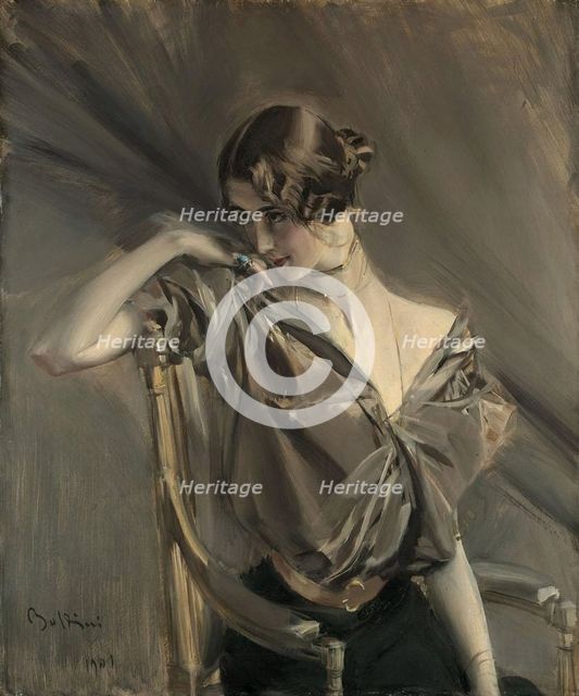 Cléo de Mérode, 1901. Creator: Boldini, Giovanni (1842-1931).