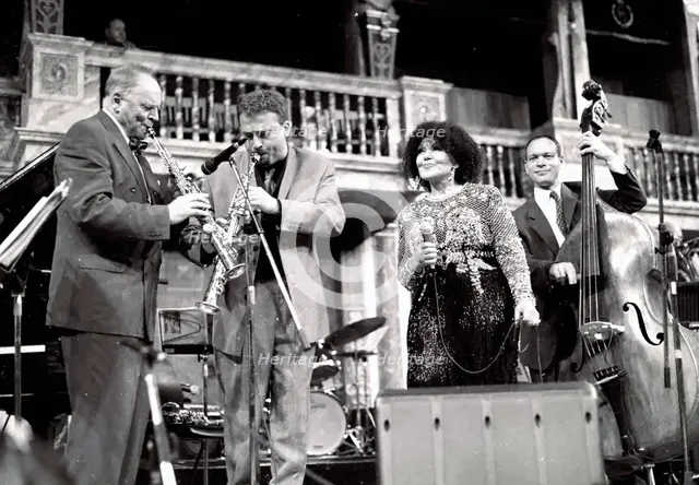 Cleo Laine, John Dankworth, Tim Garland and Alec Dankworth, The Globe, London, 2008.  Creator: Brian O'Connor.