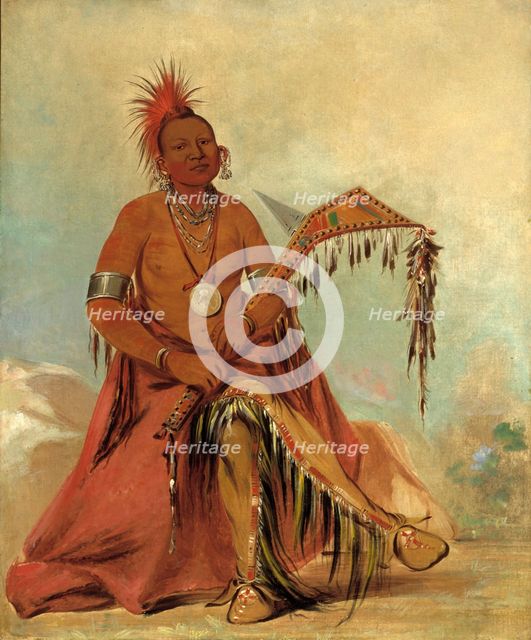 Cler-mónt, First Chief of the Tribe, 1834. Creator: George Catlin.