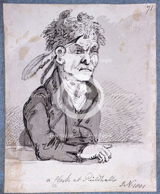 Clerk from the Guildhall's Law Courts, 1801. Artist: John Nixon