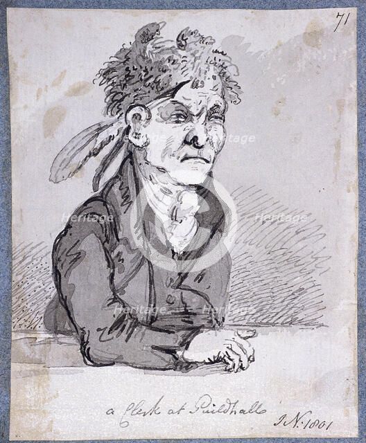 Clerk from the Guildhall's Law Courts, 1801. Artist: John Nixon