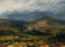 Cles Castle in the Nonntal in South Tyrol, 1846. Creator: Thomas Ender
