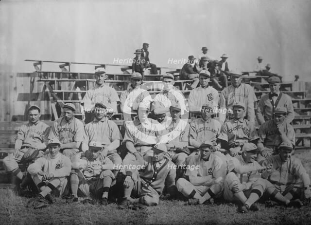 Cleveland Americans posing as team, 1910. Creator: Bain News Service.