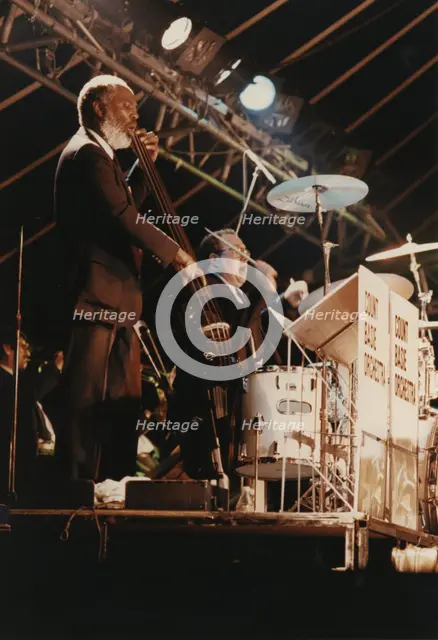 Cleveland Eaton, Duffy Jackson, Count Basie Orchestra, Northampton, England, 1989. Creator: Brian Foskett.