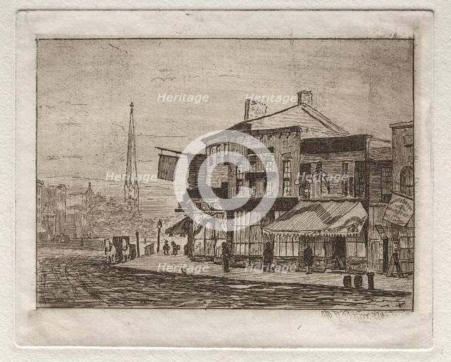 Cleveland, Woodland Avenue and Eagle Street, 1878. Creator: Otto H. Bacher (American, 1856-1909).