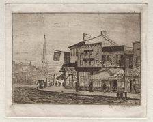 Cleveland, Woodland Avenue and Eagle Street, 1878. Creator: Otto H. Bacher (American, 1856-1909)