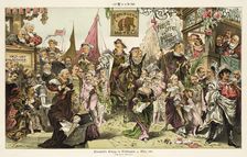 "Cleveland's entry into Washington - March 4th. 1885.", 1885. Creators: Joseph Keppler, Bernhard Gillam