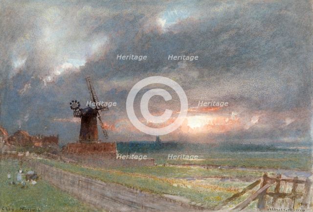 'Cley, Norfolk', c1865-1932. Artist: Albert Goodwin