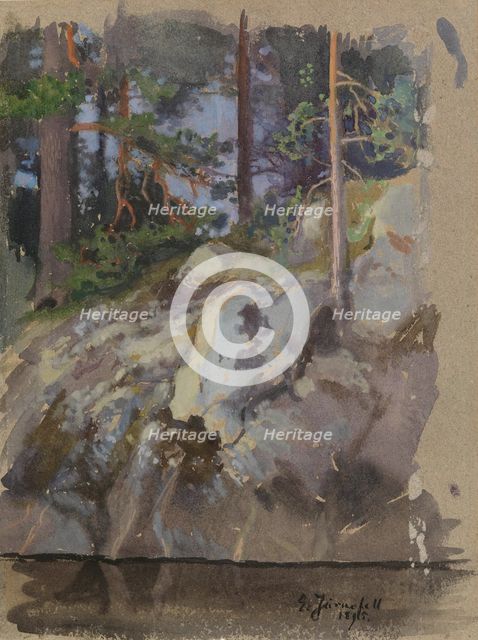 Cliff, 1895. Creator: Eero Jarnefelt.