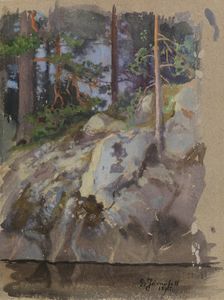 Cliff, 1895. Creator: Eero Jarnefelt