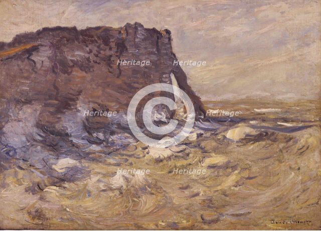 Cliff and Porte d'Aval by Stormy Weather, 1883. Creator: Monet, Claude (1840-1926).