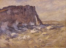 Cliff and Porte d'Aval by Stormy Weather, 1883. Creator: Monet, Claude (1840-1926)