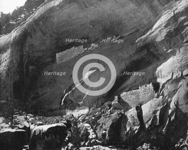 Cliff Dwellings, Mancos Canyon, Arizona, USA, 1893.Artist: John L Stoddard