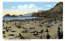 Cliff House and beach, San Francisco, California, USA, 1921