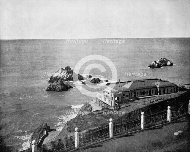 Cliff House and Seal Rocks, Golden Gate, California, USA, 1893.Artist: John L Stoddard