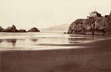 Cliff House and Seal Rock, 1868-69, printed ca. 1876. Creator: Carleton Emmons Watkins