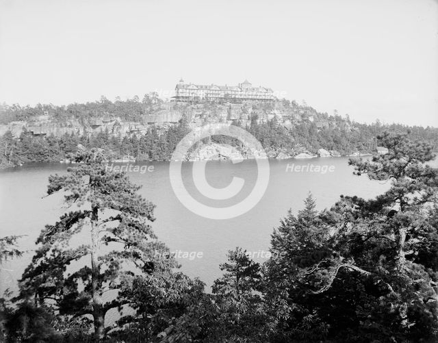 Cliff House from across the lake, Lake Minnewaska, N.Y., between 1900 and 1905. Creator: Unknown.