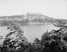 Cliff House from across the lake, Lake Minnewaska, N.Y., between 1900 and 1905. Creator: Unknown