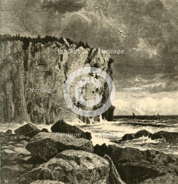 'Cliff near Beaver Bay', 1872.  Creator: William Hart.