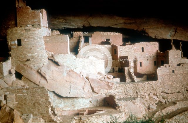 Cliff Palace, Native American, Mesa Verde, Colorado, USA, 12th-13th century. Artist: Unknown