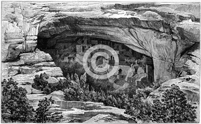 Cliff Palace in Cliff Palace Canyon, southwest Colorado, USA, 1901. Artist: Unknown