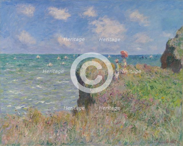 Cliff Walk at Pourville, 1882. Creator: Claude Monet.