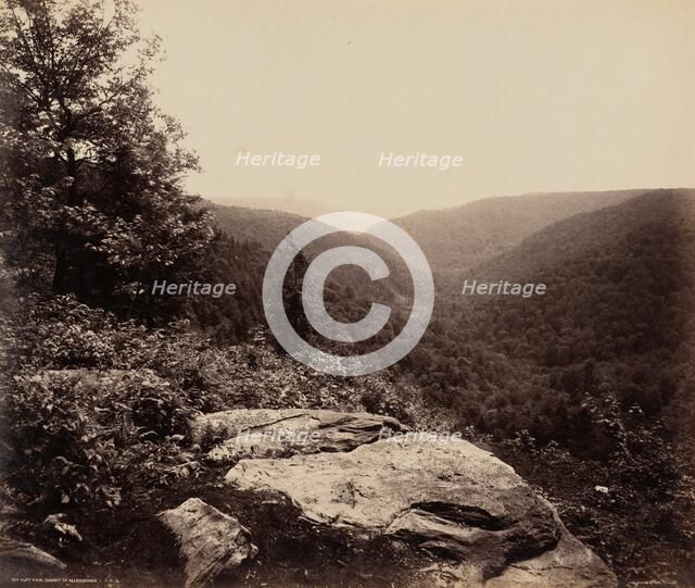 Cliff View, Summit of Alleghenies, c. 1895. Creator: William H Rau.