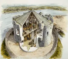 Clifford's Tower, mid-14th century, (c1990-2010). Artist: Peter Dunn