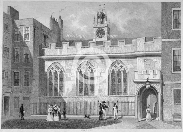 Clifford's Inn, City of London, 1840. Artist: Anon