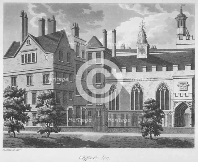 Clifford's Inn, City of London, 1800. Artist: Anon