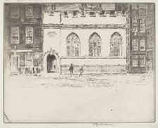 Clifford's Inn Hall, 1907. Creator: Joseph Pennell