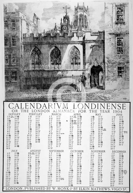 Clifford's Inn, London, 1903. Artist: William Monk