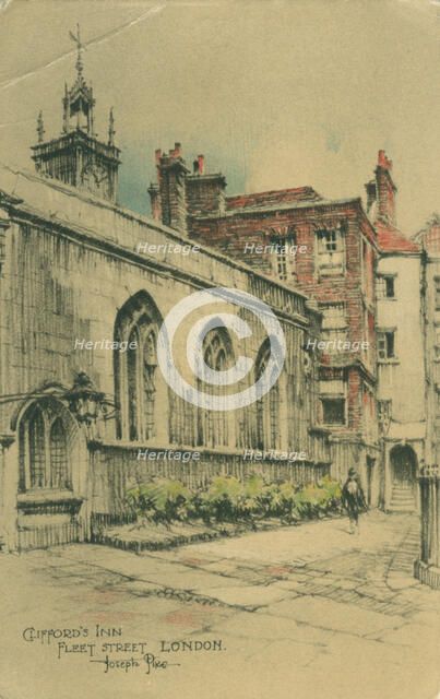 Clifford's Inn Fleet Street, London. Artist: Joseph Pike