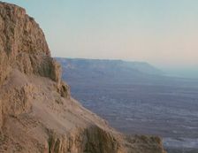 Cliffs of Masada at sunrise