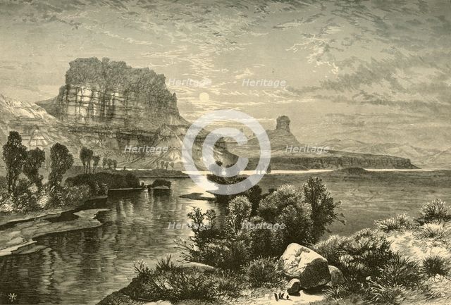 'Cliffs of Green River', 1874.  Creator: W. Roberts.