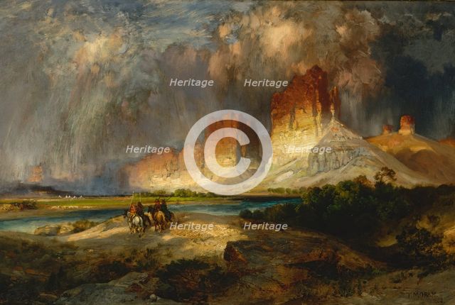 Cliffs of the Upper Colorado River, Wyoming Territory, 1882. Creator: Thomas Moran.