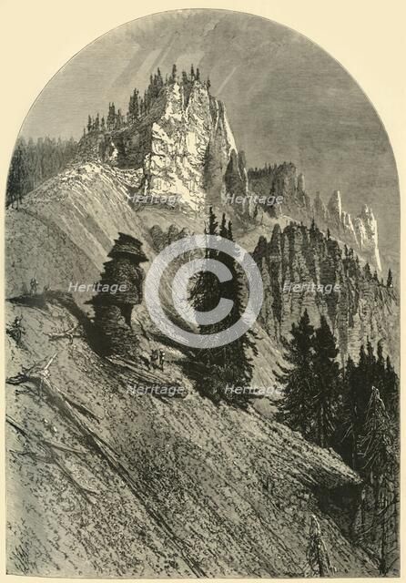 'Cliffs on the Yellowstone', 1872.  Creator: John Filmer.