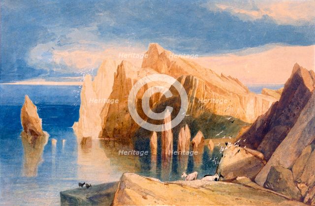 Cliffs on the North East Side of Point Lorenzo, Madeira, c1800-1840. Creator: John Sell Cotman (1782-1842).
