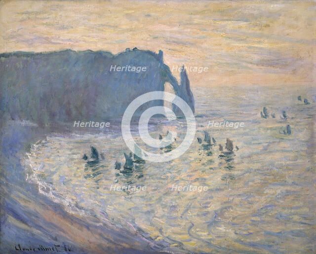 'Cliffs at Ètretat', 1885-1886.  Artist: Claude Monet