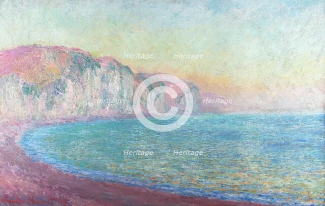 Cliffs at Pourville, rising sun, 1897. Creator: Monet, Claude (1840-1926).