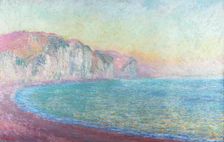 Cliffs at Pourville, rising sun, 1897. Creator: Monet, Claude (1840-1926)