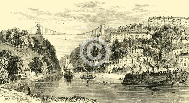 'Clifton Suspension-Bridge', 1898. Creator: Unknown.