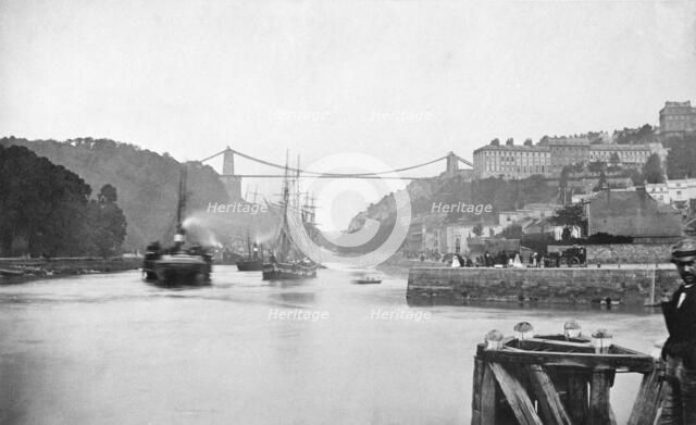Clifton Suspension Bridge, Bristol, 1864. Artist: Unknown.