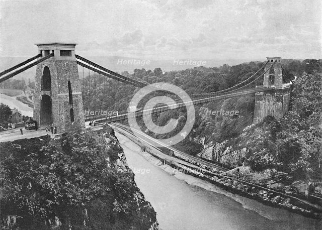 'Clifton Suspension Bridge', c1896. Artist: Harvey Barton.