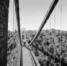 Clifton Suspension Bridge, Clifton, Bristol, 1954. Artist: Eric de Maré