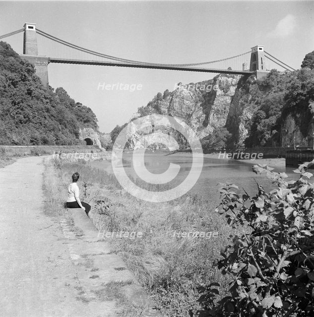Clifton Suspension Bridge, Clifton, Bristol, 1954. Artist: Eric de Maré