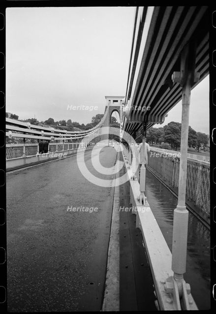 Clifton Suspension Bridge, Clifton, Bristol, c1955-c1980. Creator: Ursula Clark.